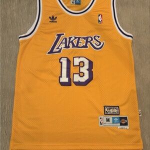 Adidas Hardwood Classics Lakers Wilt Chamberlain Jersey Gold size M